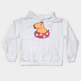 Capybara Floatie Kids Hoodie